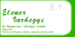 elemer varhegyi business card